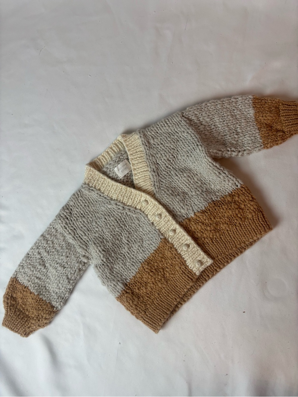 Wild Wawa By Kinua Chunky Merino Wool Girls Cardigan Toddler Sz 2/3 Years